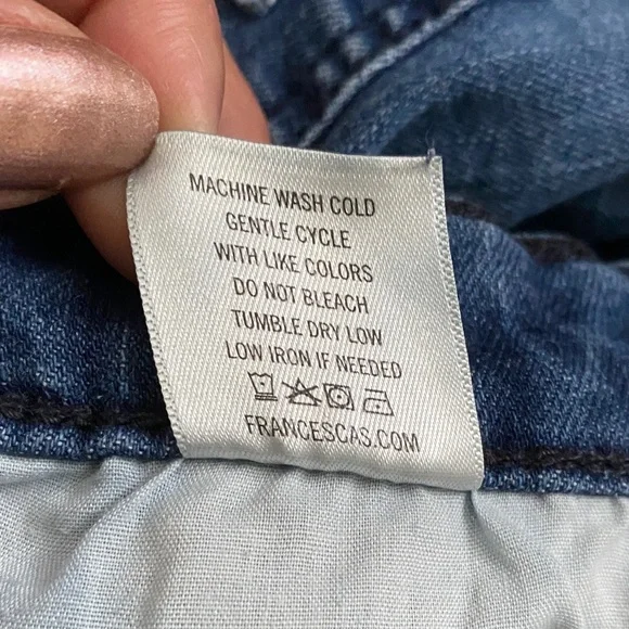 Francesca's Collections Distressed Blue Jean Shorts - Picture 3 of 6